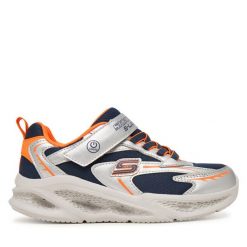 Sneakersy Skechers. Szare trampki i tenisówki chłopięce Skechers, bez wzorów, bez zapięcia. Za 199.99 zł.