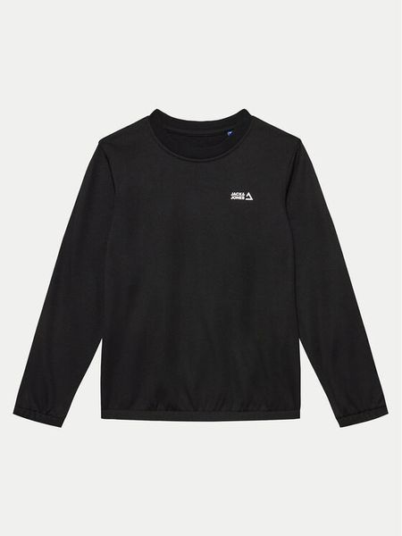 Jack & Jones Junior Bluza Basic 12263315 Czarny Standard Fit. Czarne bluzy dla chłopców Jack & Jones Junior, bez wzorów, z syntetyku, bez ramiączek, bez kaptura. Za 59.99 zł.