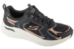 Buty sportowe Sneakersy damskie, Arch Fit 2.0 - Vintage Luxe. Czarne obuwie sportowe damskie Skechers, bez wzorów, z materiału, trekkingowe. Za 389.99 zł.