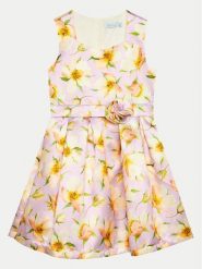 Abel & Lula Sukienka elegancka 5054 Fioletowy Regular Fit. Fioletowe sukienki dla dziewczynek Abel & Lula, bez wzorów, z syntetyku, eleganckie, bez ramiączek. Za 249.99 zł.