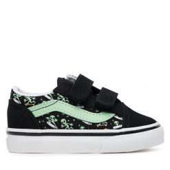 Tenisówki Vans. Czarne trampki i tenisówki chłopięce Vans, bez wzorów, bez zapięcia. Za 149.99 zł.