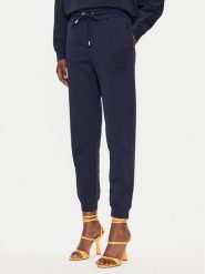 Pinko Spodnie dresowe Felpa 100371 A21P Granatowy Regular Fit. Niebieskie spodnie dresowe damskie Pinko, xl, bez wzorów, z bawełny. Za 389.99 zł.