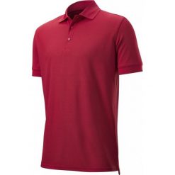 Wilson Staff Koszulka golfowa polo Authentic Polo (czerwona, rozm. L). Czerwone koszulki polo męskie Wilson Staff, l, bez wzorów, bez ramiączek. Za 162.75 zł.
