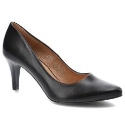 Czarne Czółenka Clasicco Damskie Eleganckie Buty. Czarne czółenka damskie Clasicco, bez wzorów, ze skóry, eleganckie, bez obcasa, na obcasie, bez zapięcia. Za 369.00 zł.