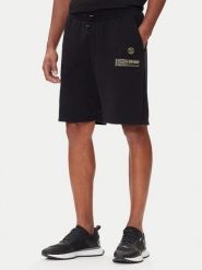 Plein Sport Szorty sportowe PAEC MJT2601 STE003N Czarny Regular Fit. Czarne krótkie spodenki sportowe męskie Plein Sport, l, bez wzorów, z bawełny. Za 739.99 zł.