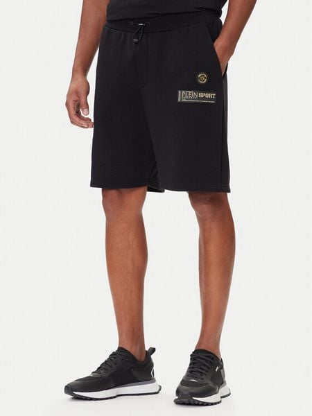 Plein Sport Szorty sportowe PAEC MJT2601 STE003N Czarny Regular Fit. Czarne krótkie spodenki sportowe męskie Plein Sport, l, bez wzorów, z bawełny. Za 739.99 zł.