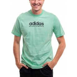Koszulka Mężczyzna adidas T-shirt Bluzka Sportowa Treningowa Bawełniana r. S. Zielone t-shirty męskie Adidas, m, bez wzorów, z bawełny, sportowe, bez kołnierzyka. Za 127.00 zł.