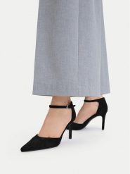 DeeZee Szpilki CEO-TS6391-01 Czarny. Czarne szpilki damskie DeeZee, bez wzorów, z materiału, bez obcasa, bez zapięcia. Za 129.99 zł.