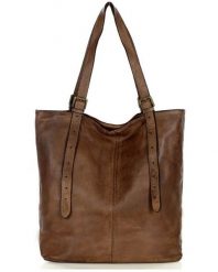 Shopperka brązowa MARCO MAZZINI v201c. Brązowe torebki shopper damskie bez wzorów, ze skóry, bez dodatków. Za 569.05 zł.