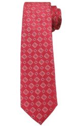 Czerwony Elegancki Krawat -Angelo di Monti- 6 cm, Męski, Wzór Geometryczny. Czerwone krawaty i muchy Angelo di Monti, bez wzorów, eleganckie. Za 45.00 zł.