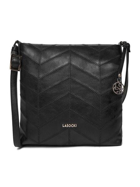 Lasocki Torebka C-LSK-K-019-06 Czarny. Czarne listonoszki damskie Lasocki, bez wzorów, z poliesteru, bez dodatków. Za 179.99 zł.