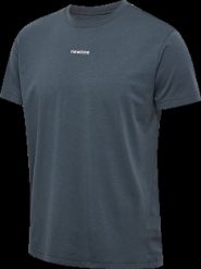 Hummel nwlLOGO T-shirt krótki rękaw z bawełny organicznej i poliestru z. Szare t-shirty męskie Hummel, s, bez wzorów, z bawełny, sportowe, bez kołnierzyka. Za 157.00 zł.