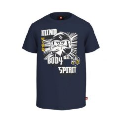 Koszulka bawełniana dziecięca LEGO Ninjago TAYLOR 107. Szare t-shirty dla chłopców LEGO, bez wzorów, z bawełny, bez ramiączek. Za 59.99 zł.