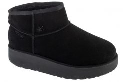 Buty zimowe damskie, Slip-Ins: Keep Cozy. Brązowe obuwie sportowe damskie Skechers, bez wzorów, z materiału. Za 359.99 zł.