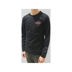MIRAGE BLACK RAGLAN LONGSLEEVE. Czarne bluzki z długim rękawem męskie marki Mszz, z aplikacjami, z bawełny. Za 99.00 zł.