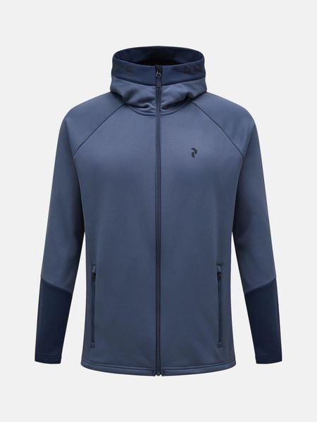 Bluza Peak Performance męska Rider Zip Hood. Niebieskie bluzy męskie Peak Performance, m, bez wzorów, z elastanu, z kapturem. Za 599.00 zł.