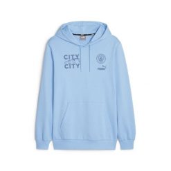 Męska bluza z kapturem Puma Manchester City Graphic w kolorze niebieskim. Białe bluzy męskie Puma, m, bez wzorów, z kapturem. Za 304.99 zł.