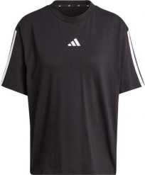 Adidas Koszulka damska adidas Essentials 3-Stripes Boyfriend czarna JC5960 M. Czarne t-shirty damskie Adidas, m, bez wzorów, bez kołnierzyka. Za 128.51 zł.