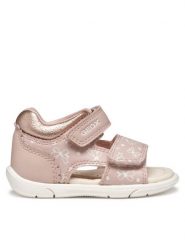 Geox Sandały B Sandal Zapito B556FD 000BC C8172 Różowy. Czerwone sandały dziewczęce Geox, ze skóry, bez zapięcia. Za 119.99 zł.