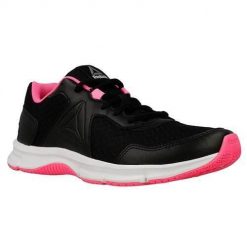 Buty do biegania damskie Reebok Express Runner czarne. Czarne obuwie sportowe damskie Reebok, bez wzorów, z materiału, do biegania. Za 306.40 zł.