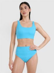 4F Góra od bikini damska - turkusowa M. Niebieskie bikini damskie 4f, na lato, m, bez wzorów. W wyprzedaży za 49.99 zł.