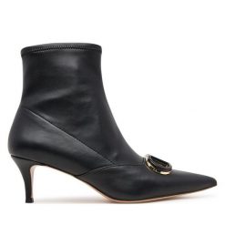 Botki TWINSET. Czarne botki damskie Twinset, bez obcasa, na szpilce, bez zapięcia. Za 769.99 zł.