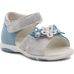 Sandały NELLI BLU CM170526-16. Niebieskie sandały dziewczęce Nelli Blu, ze skóry ekologicznej, bez zapięcia. Za 59.99 zł.
