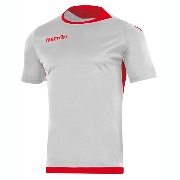 Koszulka Macron kelt. Białe koszulki sportowe męskie Macron, m, bez wzorów, z jersey, bez kołnierzyka, bez ramiączek, do piłki nożnej. Za 153.05 zł.