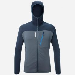 Bluza męska Millet Seneca Fleece Hoodie. Niebieskie bluzy męskie Millet, l, bez wzorów, z elastanu, bez kaptura. Za 659.99 zł.