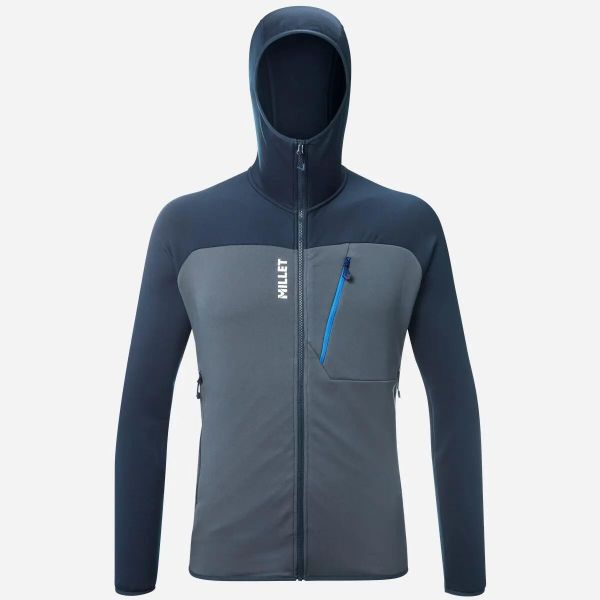 Bluza męska Millet Seneca Fleece Hoodie. Niebieskie bluzy męskie Millet, l, bez wzorów, z elastanu, bez kaptura. Za 659.99 zł.