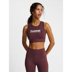 Damski biustonosz z logo Hummel Pulse. Czerwone biustonosze Hummel, bez wzorów. Za 116.00 zł.