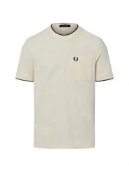 Fred Perry Koszulka Mężczyźni Bawełna (100%) beżowy, M. Brązowe koszulki sportowe męskie Fred Perry, m, bez wzorów, z bawełny, bez kołnierzyka, bez ramiączek. Za 349.95 zł.