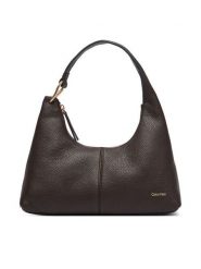 Calvin Klein Torebka Slouchy Leather Shoulder Bag LV04F3657G Brązowy. Brązowe torebki do ręki damskie Calvin Klein, bez wzorów, ze skóry, bez dodatków. Za 899.99 zł.