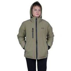 Kurtka WINTER+ 10000mm PROS SPORT model 706. Czarne kurtki damskie Pros, na jesień, bez wzorów, z materiału, bez kaptura. Za 649.99 zł.