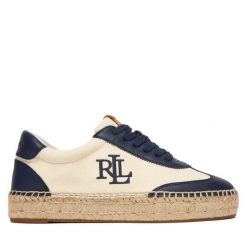 Espadryle LAUREN RALPH LAUREN. Białe espadryle damskie Lauren Ralph Lauren, bez wzorów, bez obcasa, bez zapięcia. Za 729.99 zł.