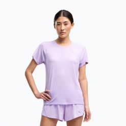 Koszulka do biegania damska PUMA Run Velocity Tee Poly. Fioletowe koszulki sportowe damskie Puma, s, bez wzorów, z materiału, bez kołnierzyka, bez ramiączek, do biegania. Za 99.99 zł.