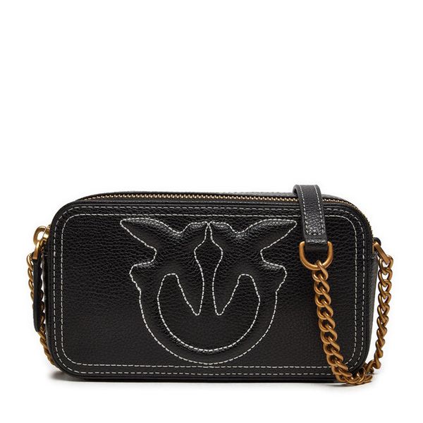 Torebka PINKO. Czarne listonoszki damskie Pinko, bez wzorów, bez dodatków. Za 689.99 zł.