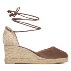 Espadryle Castañer. Brązowe sandały damskie Castañer, bez wzorów, bez obcasa, bez zapięcia. Za 769.99 zł.