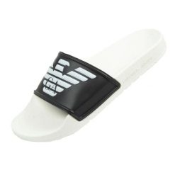 Klapki Męskie Niska Waga. Białe klapki męskie Emporio Armani, z gumy. Za 208.99 zł.