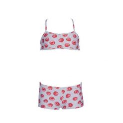 Strój kąpielowy dziewczęcy dwuczęściowy na basen Arena Tropical. Białe stroje kąpielowe dla dziewczynek Arena, bez wzorów. Za 59.99 zł.