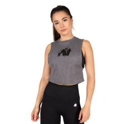 Top damski z opadającymi rękawami Gorilla Wear Addison. Szare obuwie sportowe damskie GORILLA WEAR, bez wzorów, na fitness i siłownię. Za 152.00 zł.