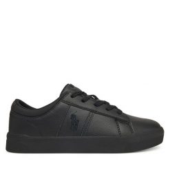 Sneakersy Polo Ralph Lauren. Czarne trampki i tenisówki chłopięce Polo Ralph Lauren, bez wzorów, bez zapięcia. Za 319.99 zł.
