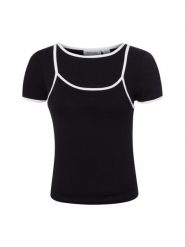 Noisy May Koszulka Kobiety Bawełna czarny, M. Czarne t-shirty damskie Noisy may, m, bez wzorów, z bawełny, bez kołnierzyka. Za 139.95 zł.