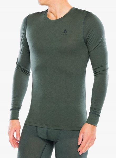 Bielizna termoaktywna z długim rękawem Odlo BL TOP crew neck l/s MERINO 200 roz. M Niebieska. Czerwona bielizna termoaktywna męska Odlo, l. Za 307.45 zł.