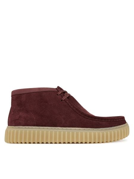 Clarks Trzewiki Torhill Hi 26183423 Bordowy. Czerwone botki męskie Clarks, bez wzorów, ze skóry, bez zapięcia. Za 569.99 zł.