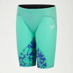Strój pływacki startowy jammery Męske Speedo Lzr Ignite. Niebieskie kąpielówki męskie Speedo, m, bez wzorów, do pływania. Za 774.89 zł.