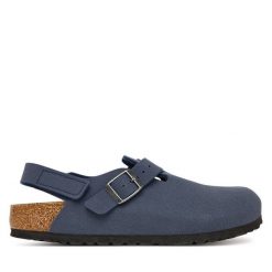 Sandały Birkenstock. Niebieskie sandały chłopięce Birkenstock, bez zapięcia. Za 339.99 zł.