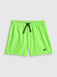 4F Spodenki plażowe boardshorty chłopięce - zielone 146/152 (10-12 lat). Zielone szorty dla chłopców 4f, na lato, bez wzorów, wakacyjne. Za 49.99 zł.