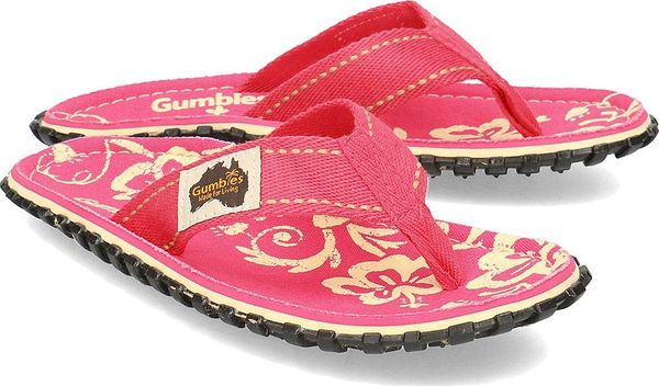 Gumbies Gumbies Islander - Japonki Damskie - PINK HIBISCUS 38. Różowe klapki damskie Gumbies, bez wzorów, bez obcasa. Za 129.99 zł.