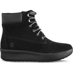Timberland czarne Berlin Park 6 Inch Black. Czarne botki damskie Timberland, z gumy, bez obcasa, bez zapięcia. W wyprzedaży za 509.00 zł.